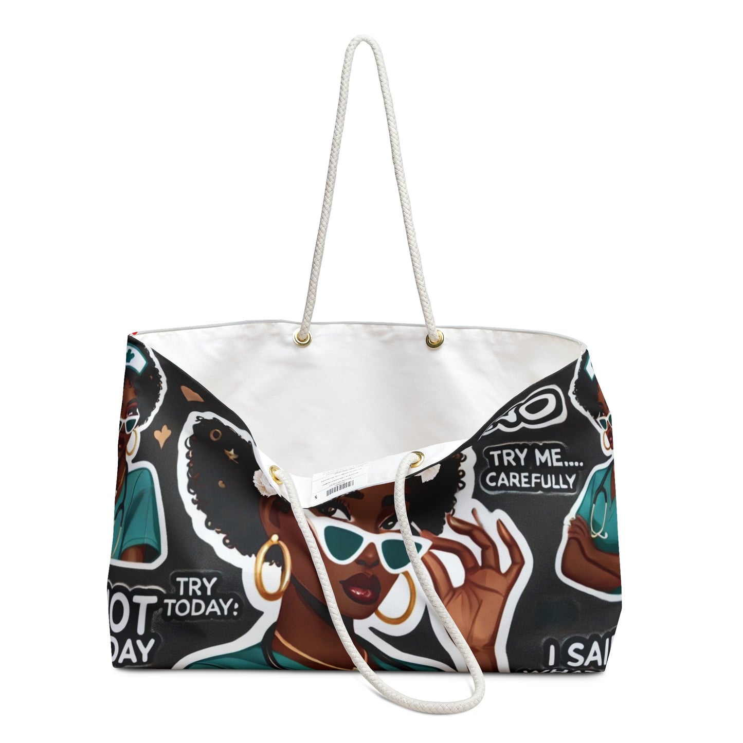 Weekender Bag — "Respectfully... No" & Sassy Travel Tote