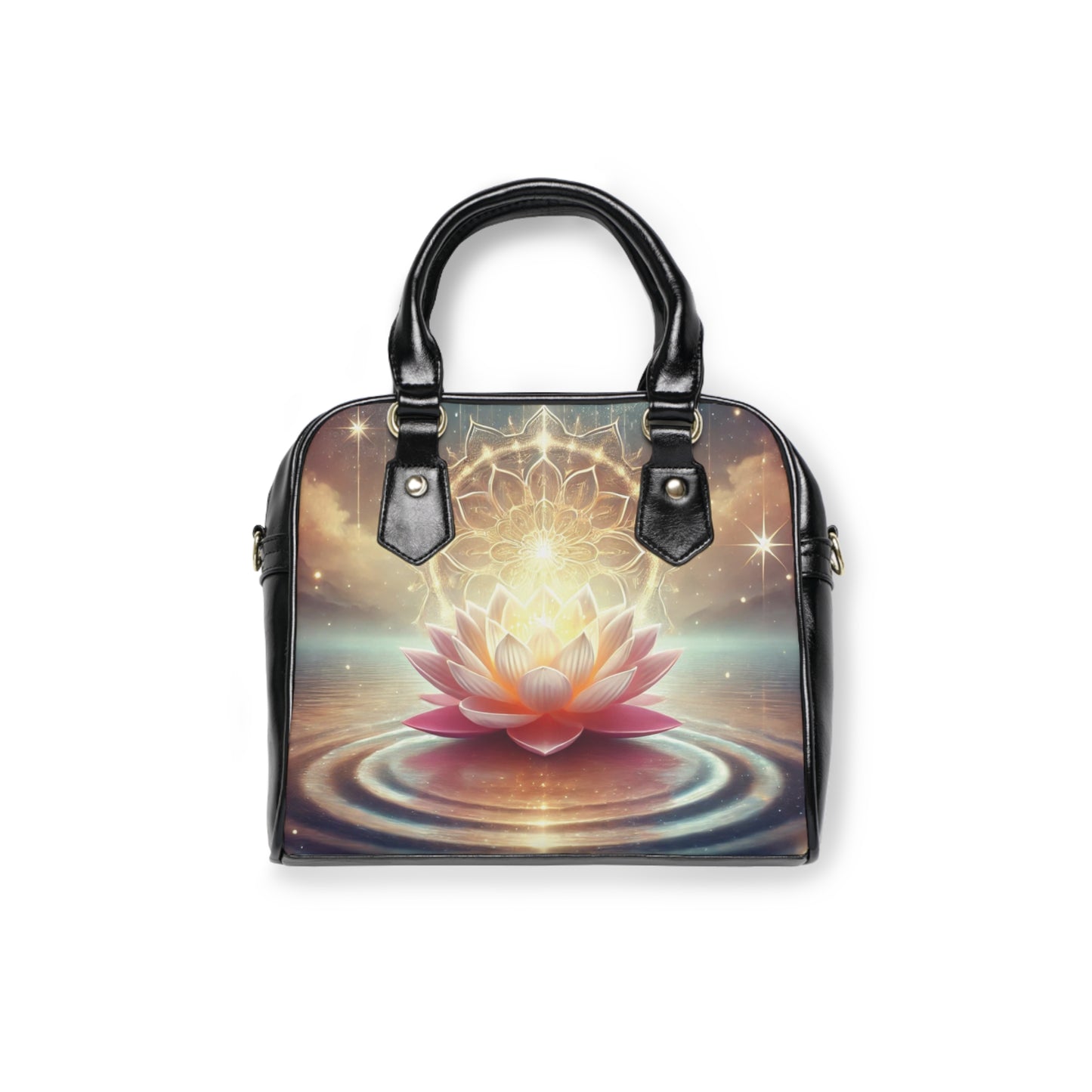 Lotus Flower Shoulder Handbag - Bohemian Chic Tote