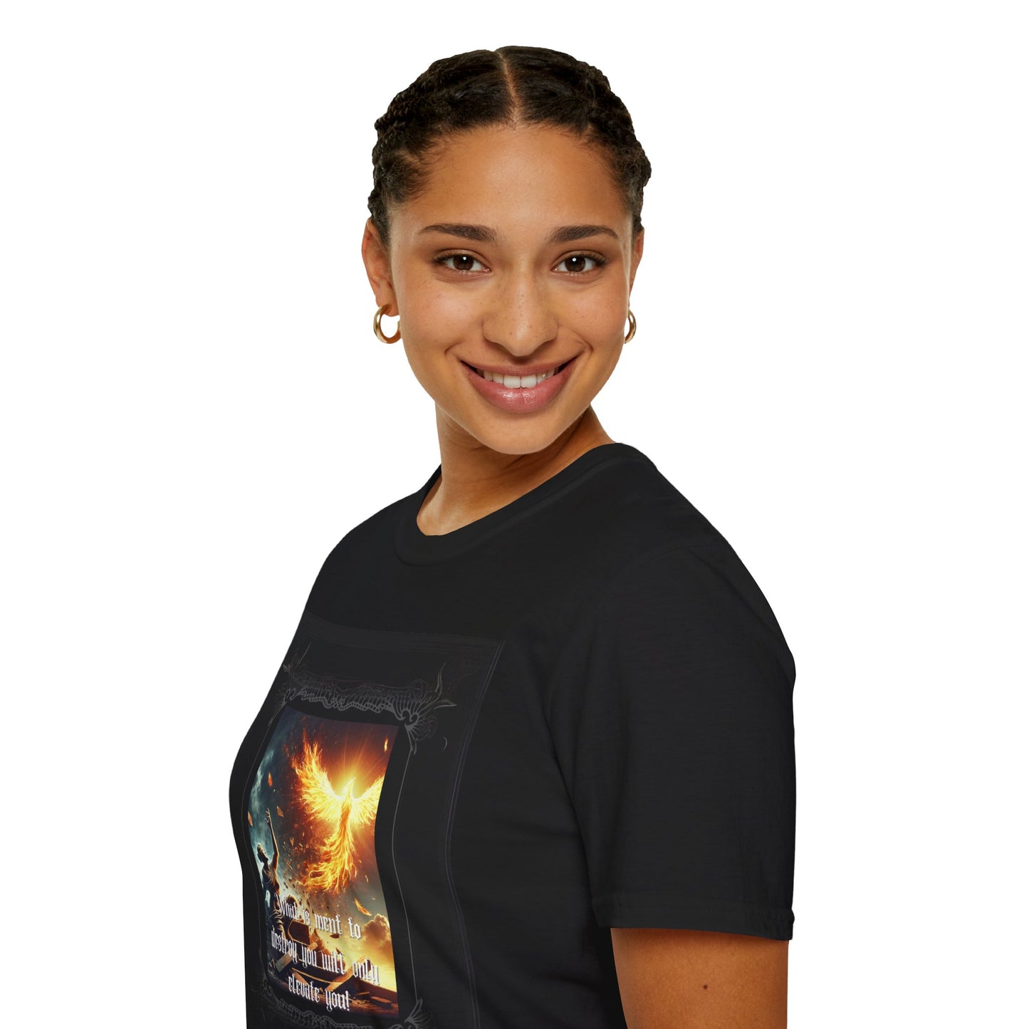 Cosmic Phoenix Unisex T-Shirt | Softstyle Tee, Casual Wear, Trendy Apparel, Graphic Shirt
