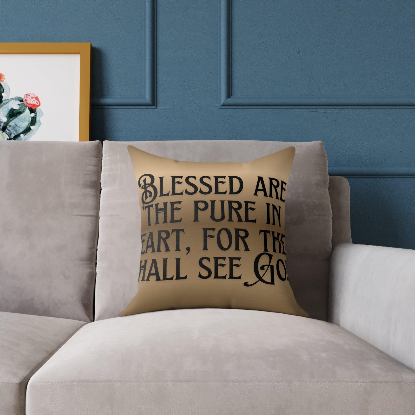 Blessed Heart Decorative Pillow | Home Decor, Gift for Faith-Seeking Friends, Cozy Living Room Accent, Sentimental